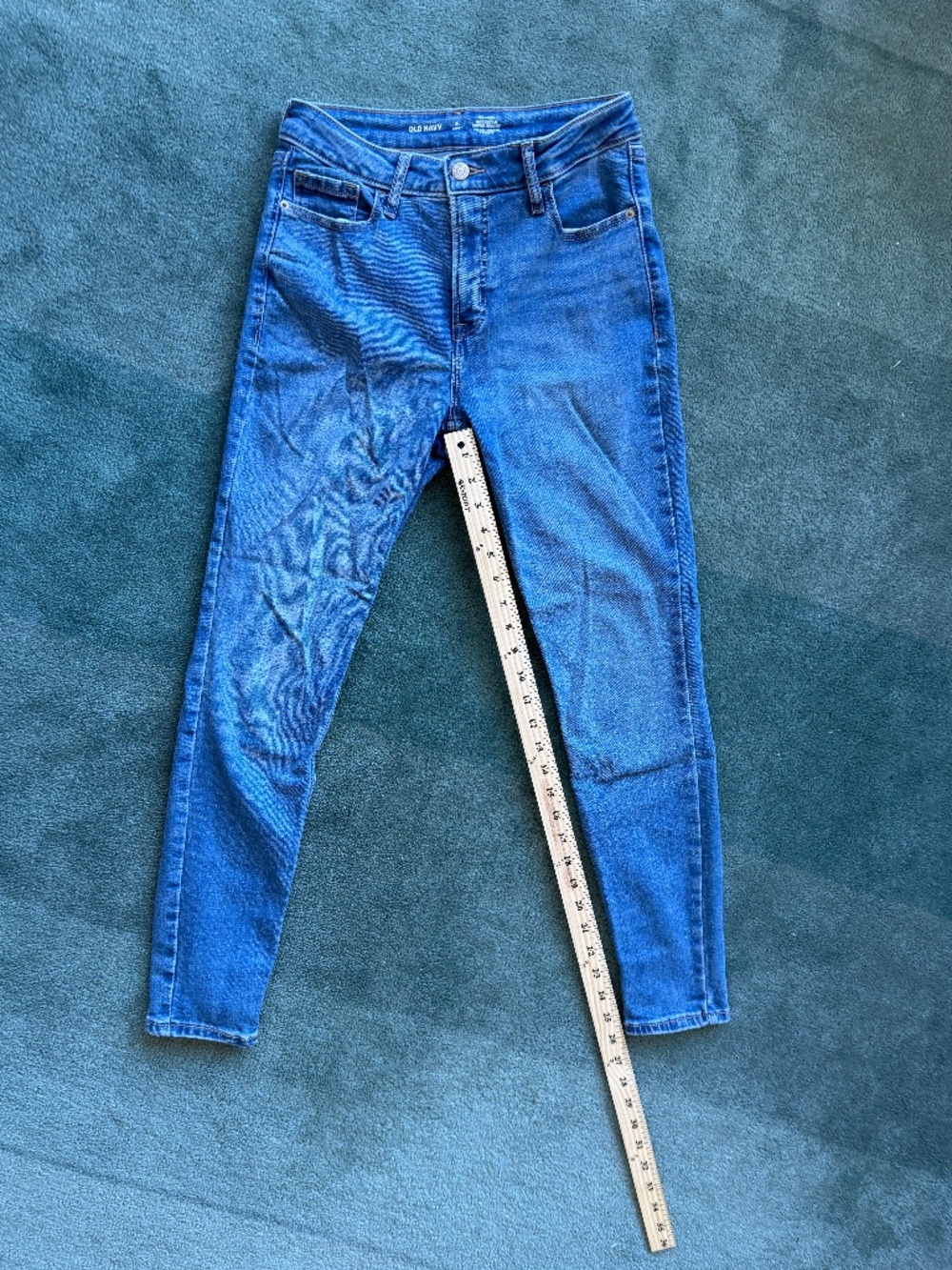 Old Navy Rockstar Super Skinny Jeans Women's Size 6 Curvy Medium Wash Stretch De